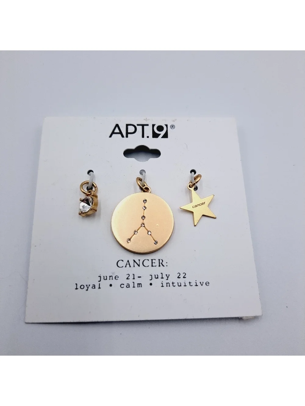 Cancer Zodiac Pendant Charm Set